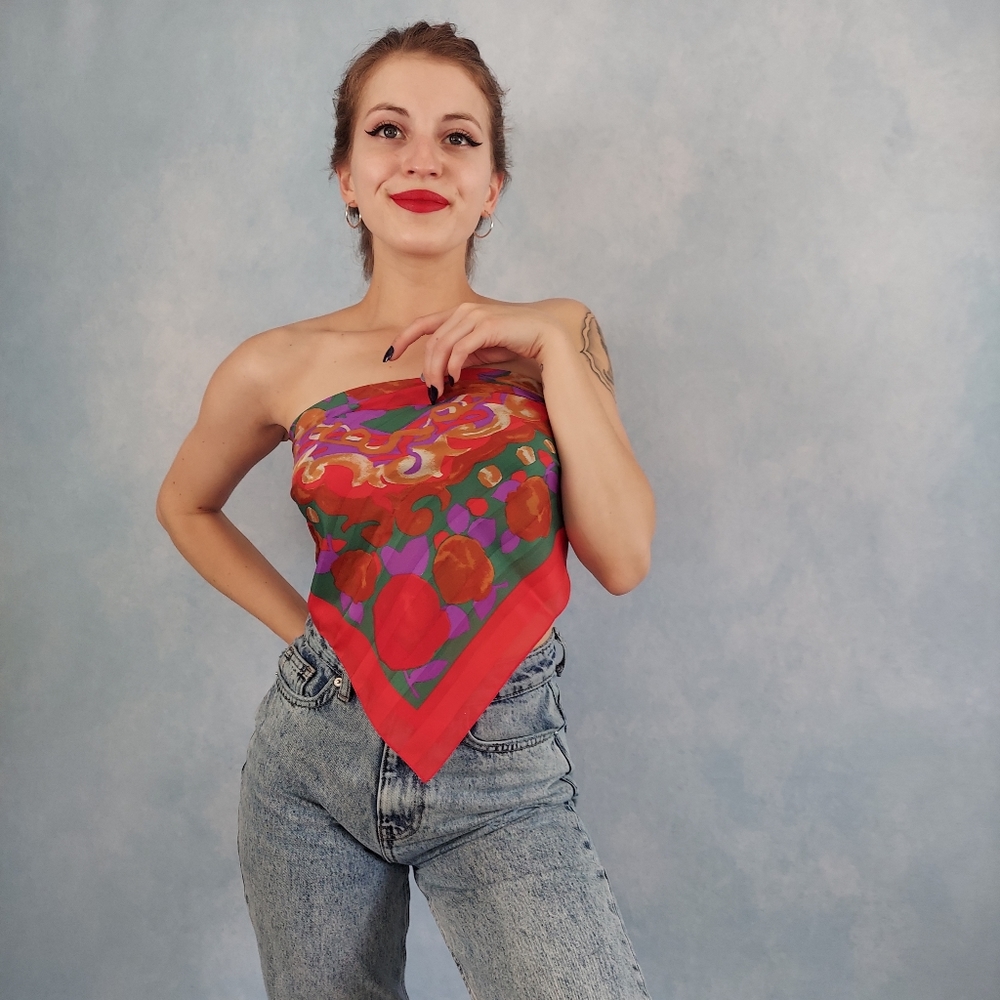 Vintage Italian Polyester Scarf